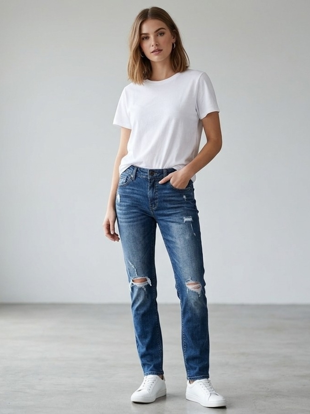 Thread & Others Distressed Mid-Rise Women’s Jeans  Size 9/10.      (WP 6)